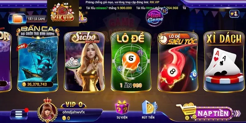 Các loại hình Lô đề siêu tốc Rikvip mới nhất